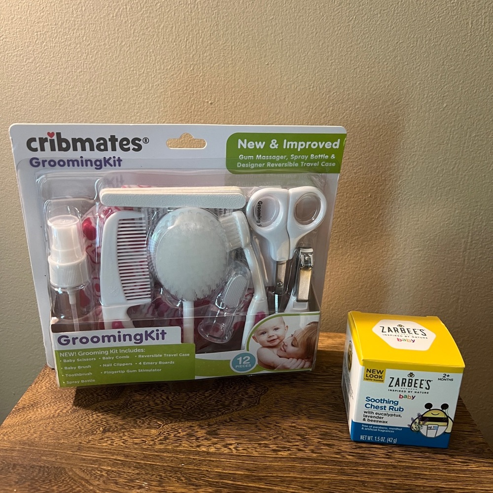 Cribmates Grooming Kit with White and Pink Tools